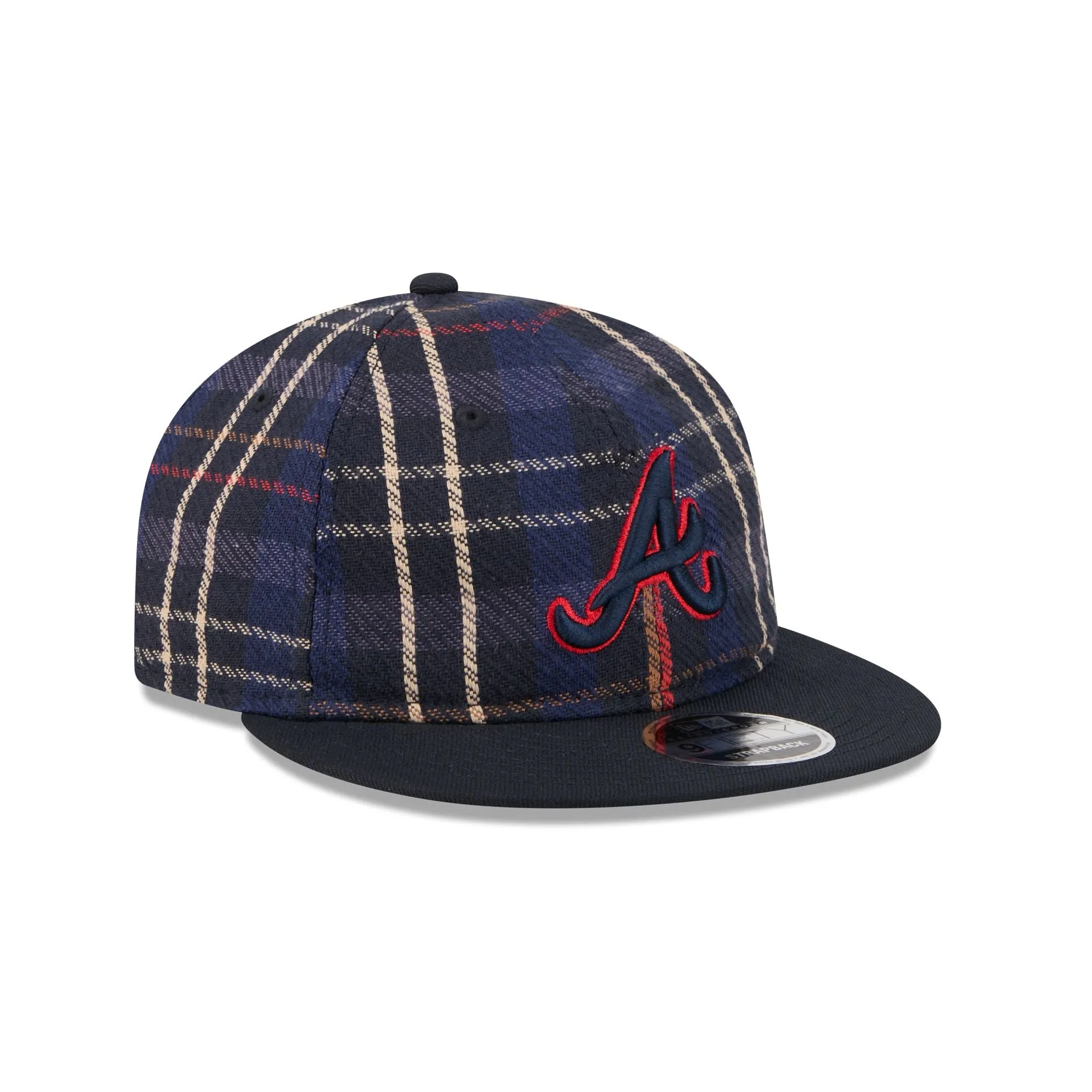 Atlanta Braves Grunge Plaid Retro Crown 9FIFTY Adjustable Hat sold by New Era product image thumbnail 3