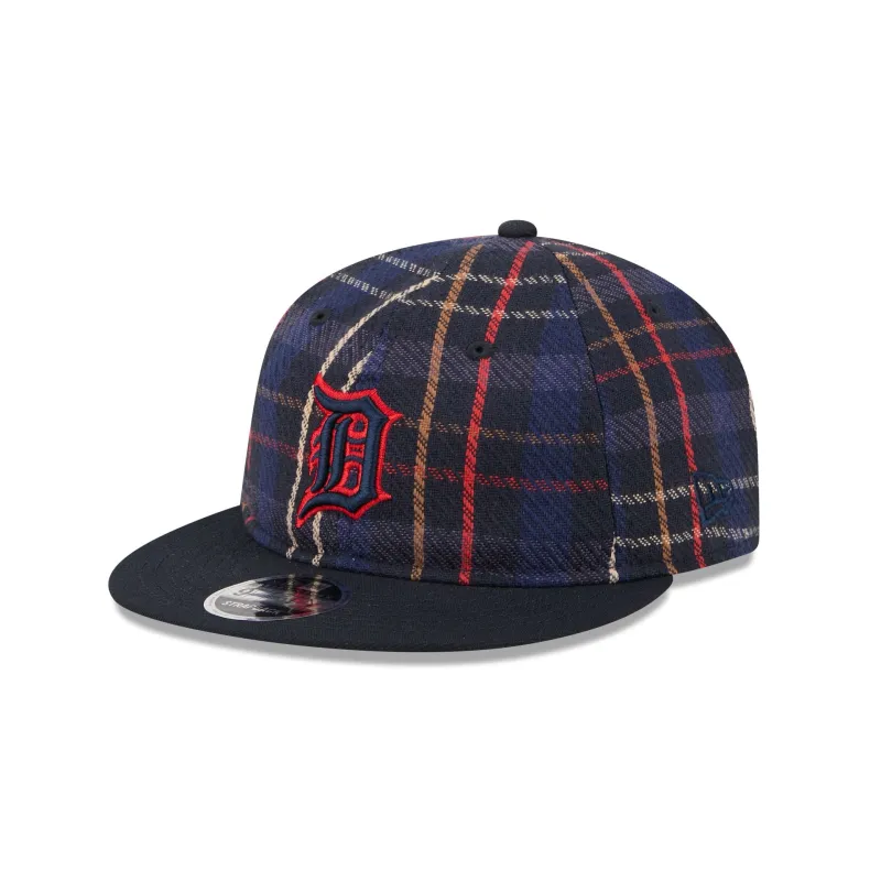 Detroit Tigers Grunge Plaid Retro Crown 9FIFTY Adjustable Hat sold by New Era