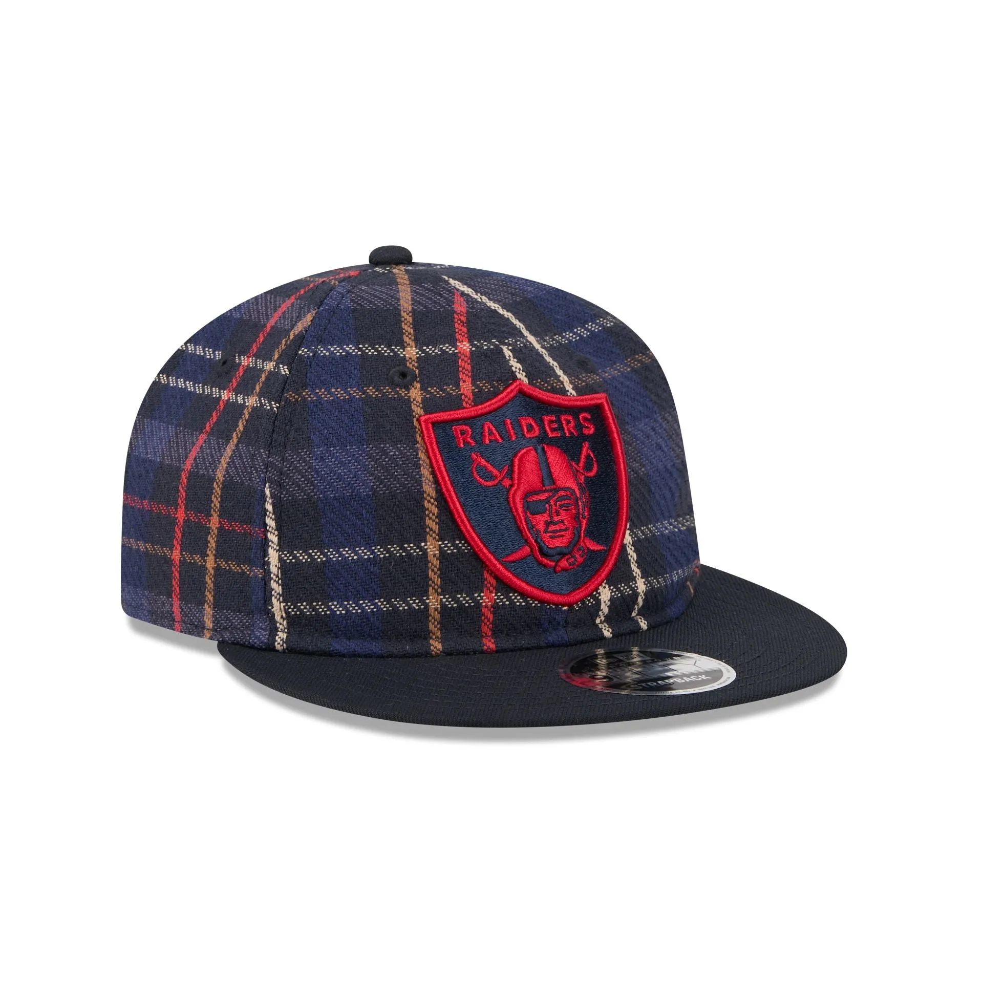 Las Vegas Raiders Grunge Plaid Retro Crown 9FIFTY Adjustable Hat sold by New Era product image thumbnail 3