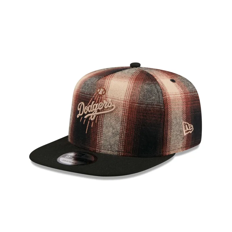 Los Angeles Dodgers Grunge Plaid 9FIFTY A-Frame Adjustable Hat sold by New Era