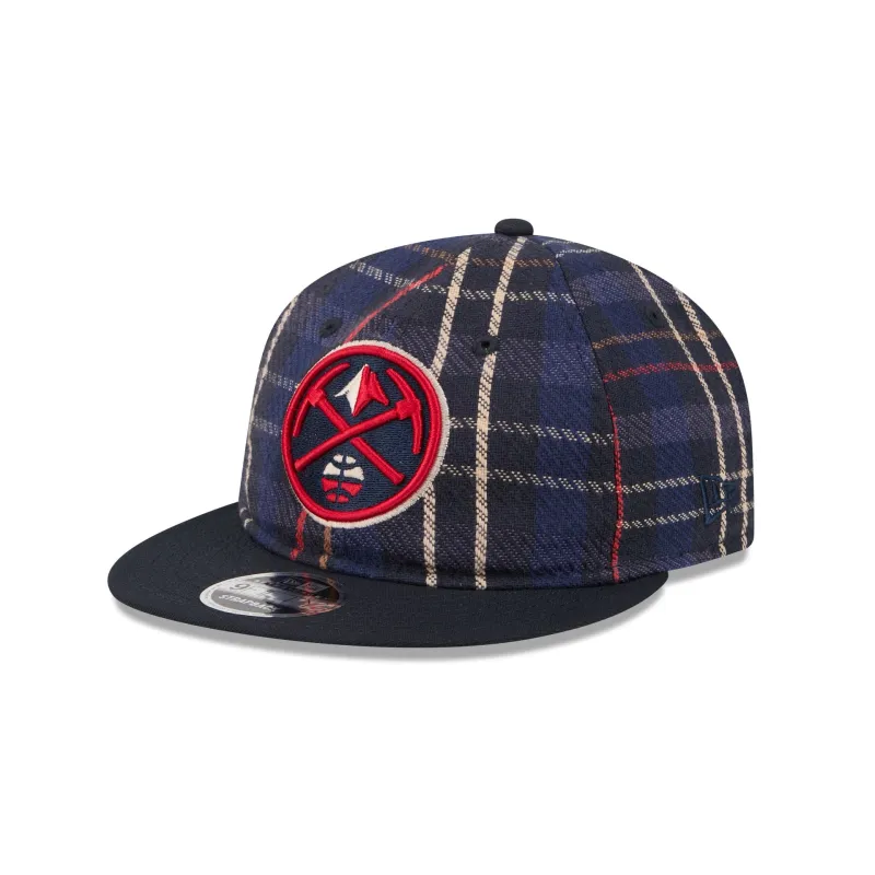 Denver Nuggets Grunge Plaid Retro Crown 9FIFTY Adjustable Hat sold by New Era