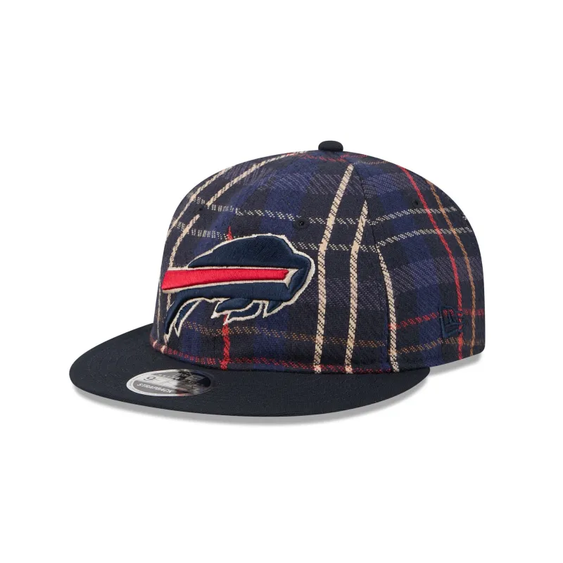Buffalo Bills Grunge Plaid Retro Crown 9FIFTY Adjustable Hat sold by New Era