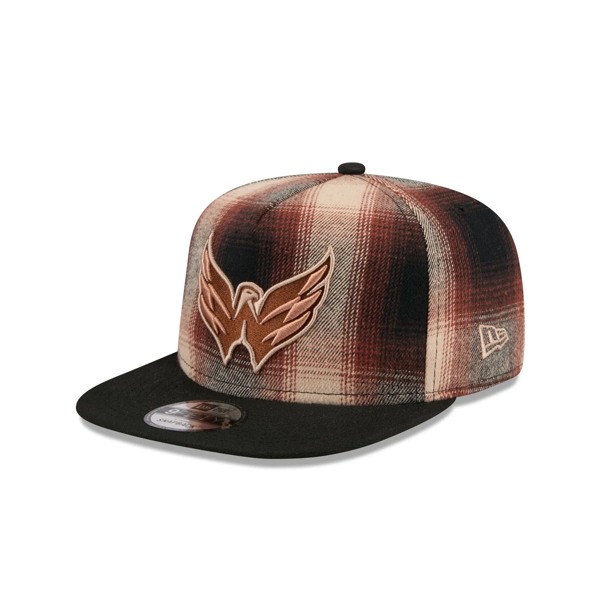 Washington Capitals Grunge Plaid 9FIFTY A-Frame Adjustable Hat sold by New Era