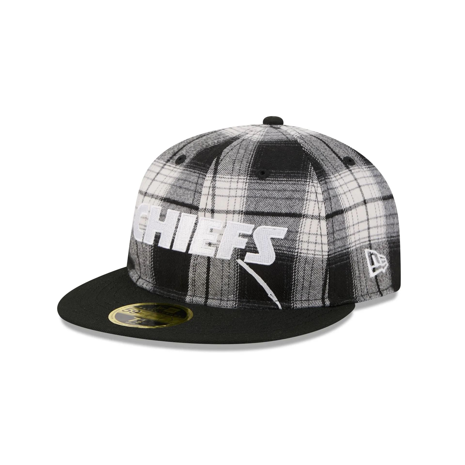 Kansas City Chiefs Grunge Plaid Retro Crown 59FIFTY Fitted Hat sold by New Era product image thumbnail 3