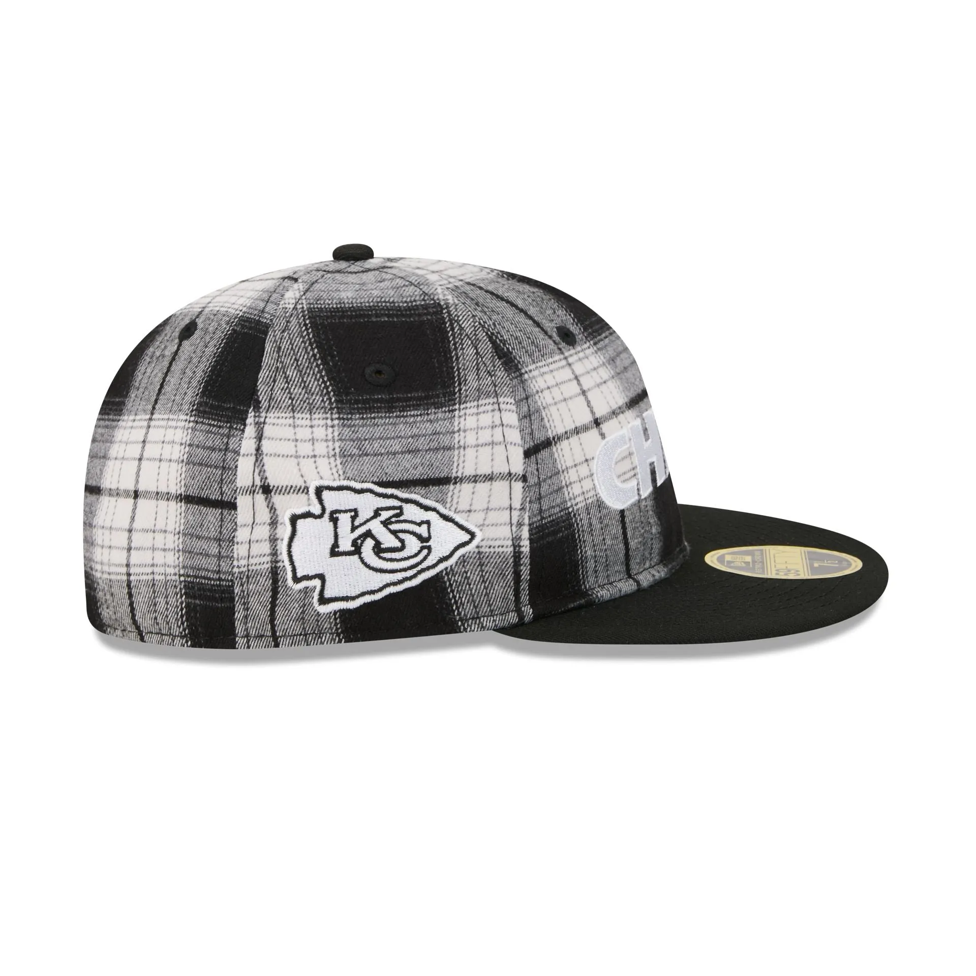 Kansas City Chiefs Grunge Plaid Retro Crown 59FIFTY Fitted Hat sold by New Era product image thumbnail 4