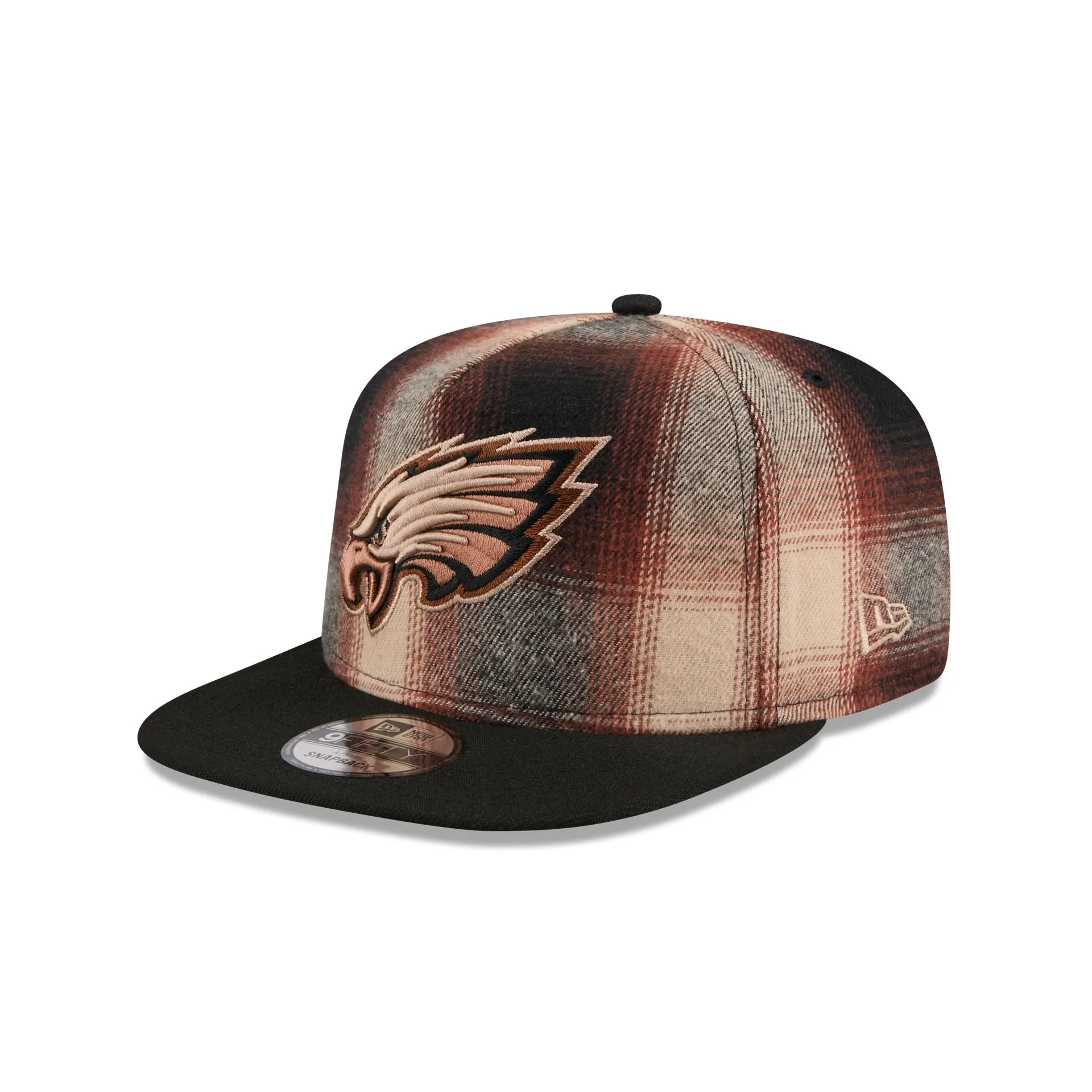 Philadelphia Eagles Grunge Plaid 9FIFTY A-Frame Adjustable Hat sold by New Era