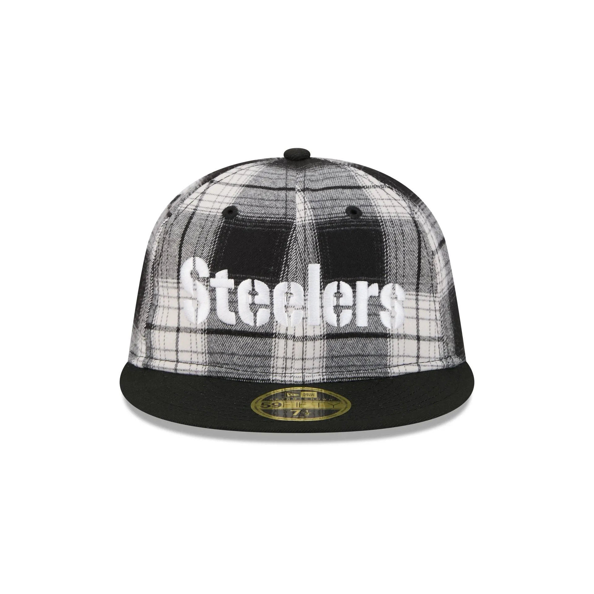 Pittsburgh Steelers Grunge Plaid Retro Crown 59FIFTY Fitted Hat sold by New Era product image thumbnail 2
