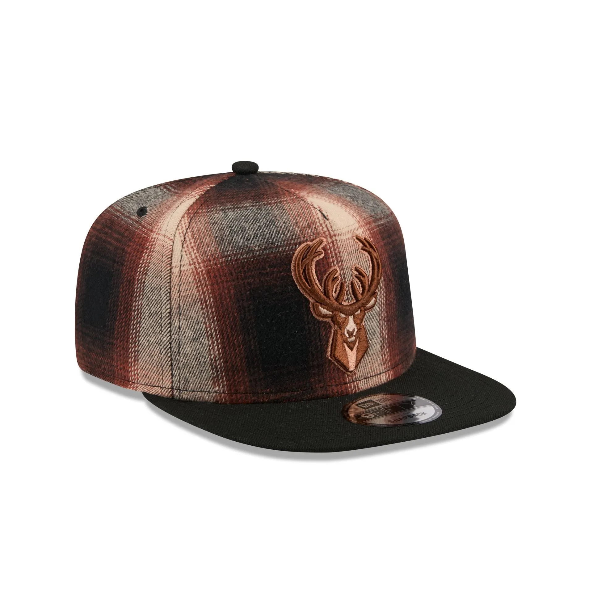 Milwaukee Bucks Grunge Plaid 9FIFTY A-Frame Adjustable Hat sold by New Era product image thumbnail 3
