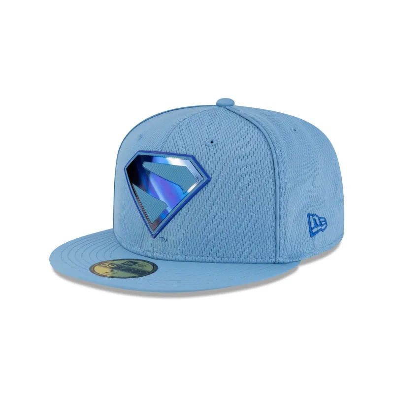 Superman Sky Blue Mesh 59FIFTY Fitted Hat sold by New Era