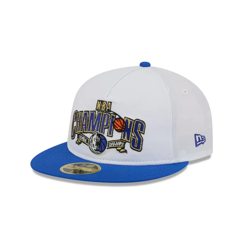Dallas Mavericks Champions White Retro Crown 59FIFTY Fitted Hat sold by New Era
