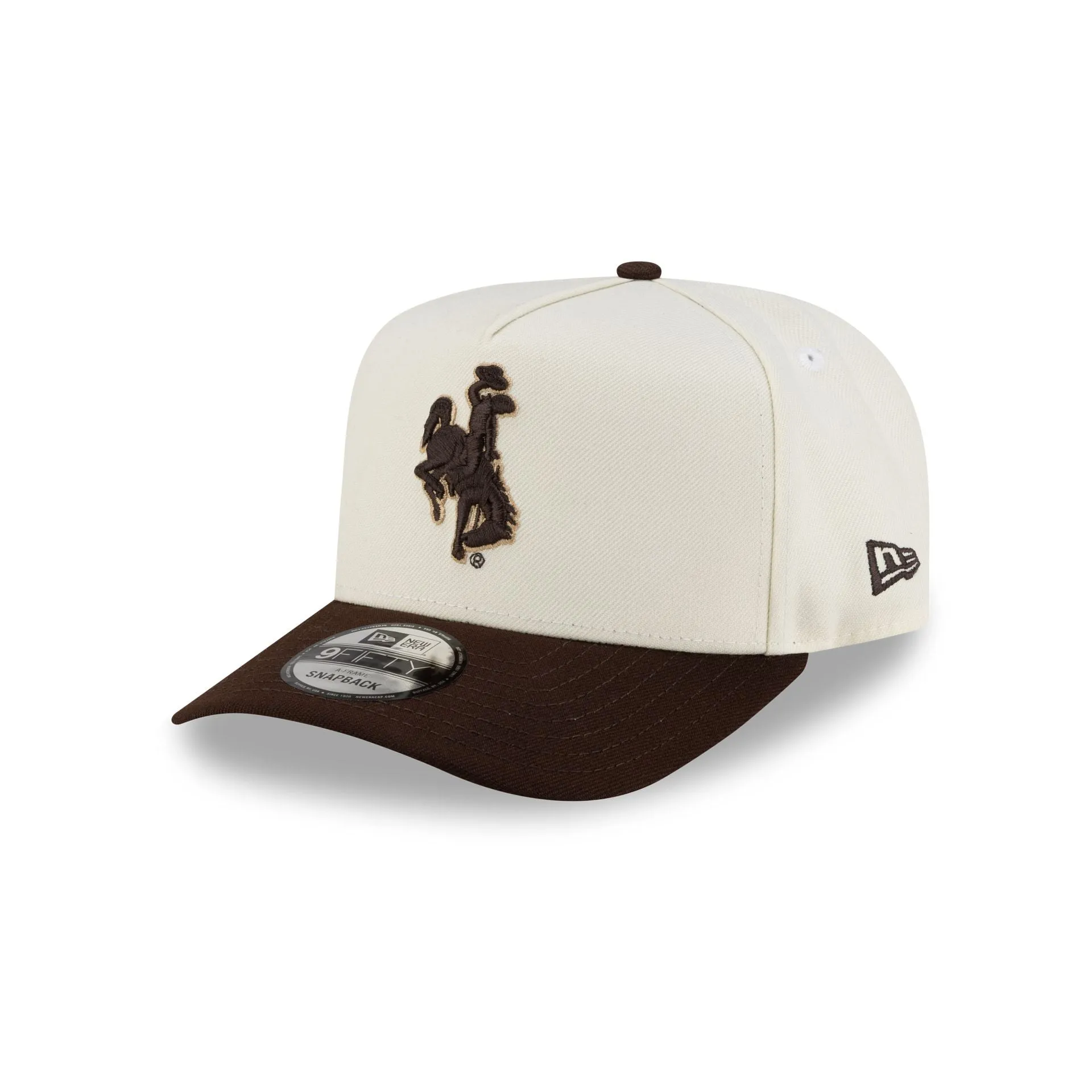 Wyoming Cowboys Chrome 9FIFTY A-Frame Snapback Hat sold by New Era