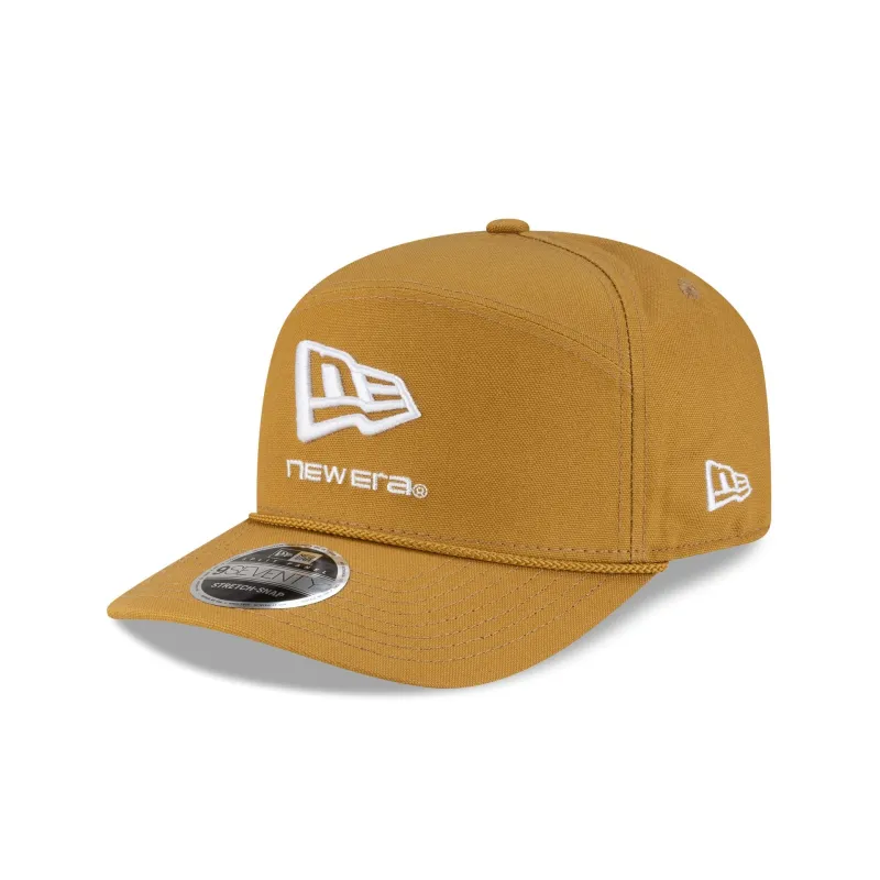 New Era Cap Brown Split Panel 9SEVENTY Stretch-Snap Hat sold by New Era