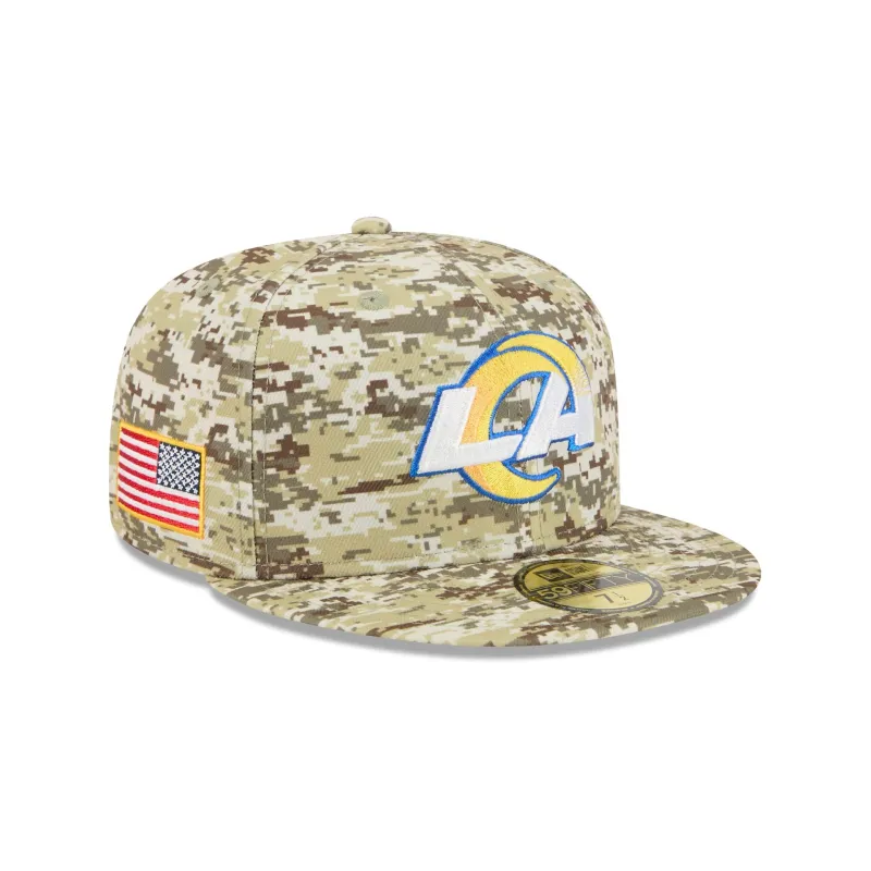 Los Angeles Rams 2025 Salute to Service Fan Gear 59FIFTY Fitted Hat sold by New Era