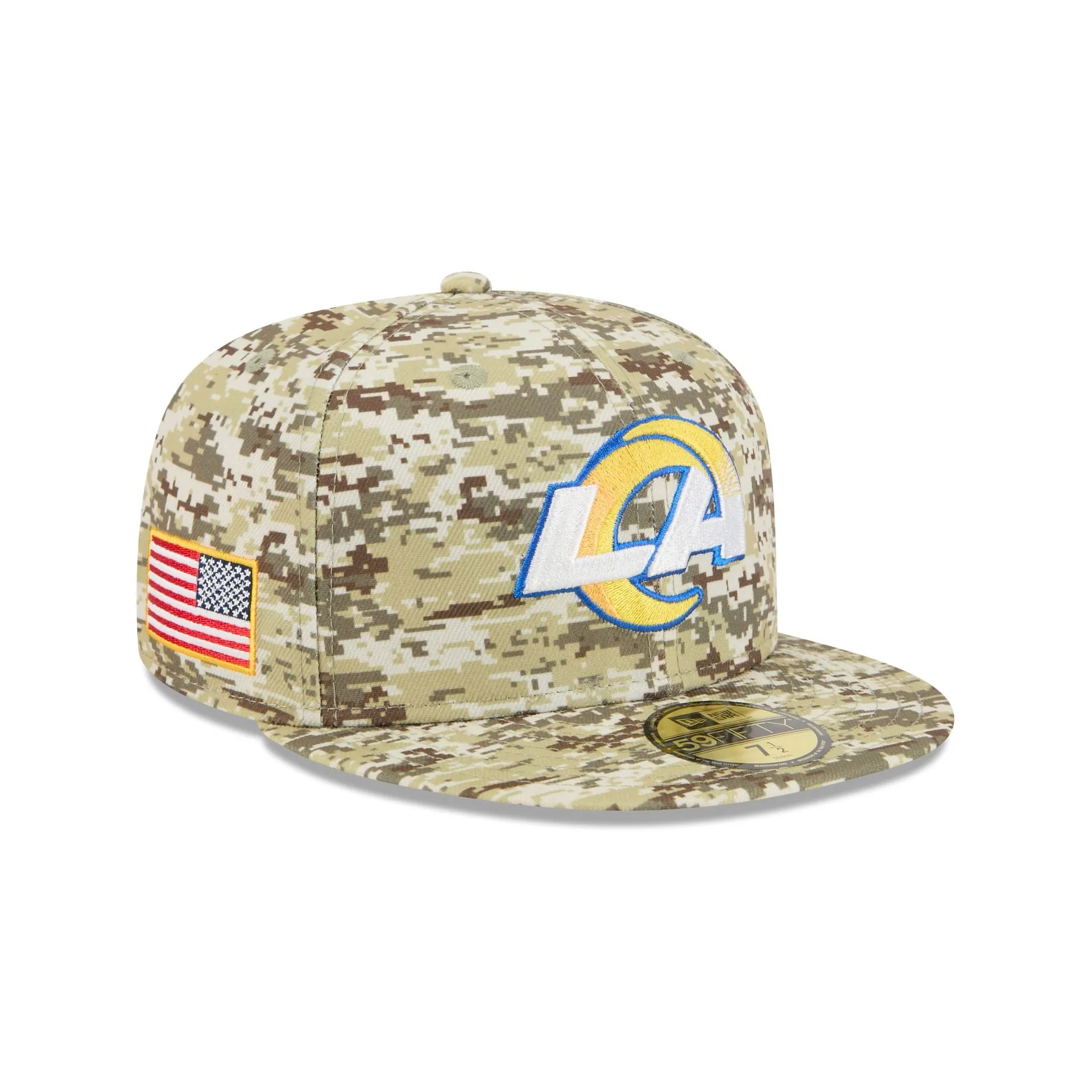 Los Angeles Rams 2025 Salute to Service Fan Gear 59FIFTY Fitted Hat sold by New Era