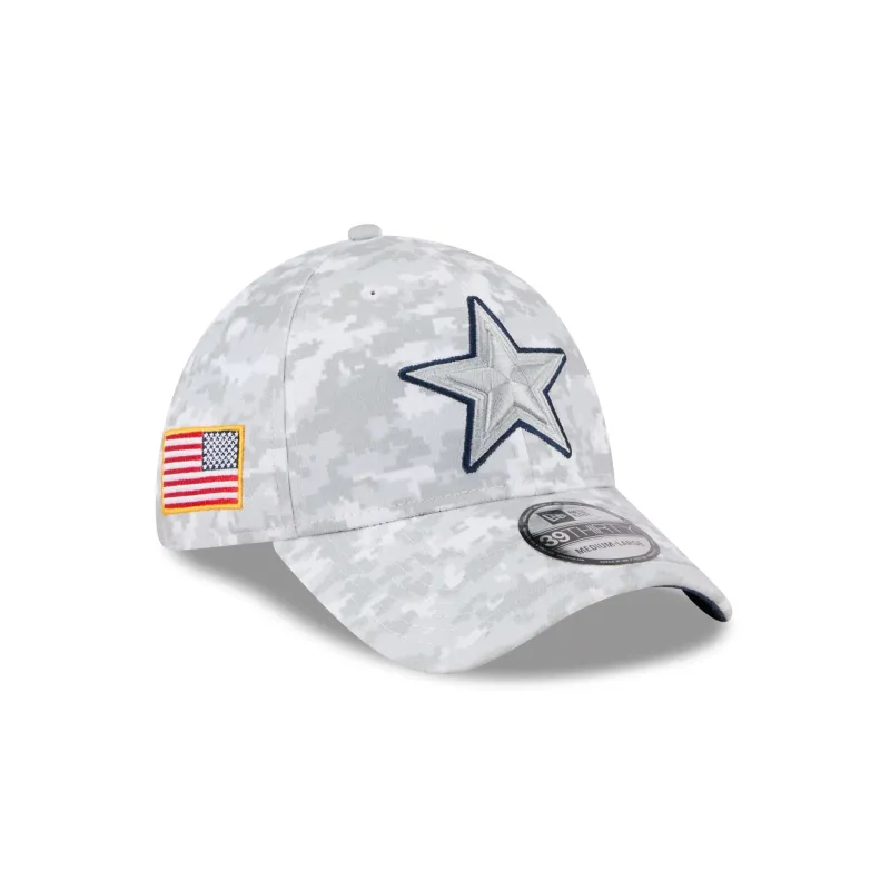 Dallas Cowboys 2025 Salute to Service Fan Gear 39THIRTY Stretch Fit Hat sold by New Era