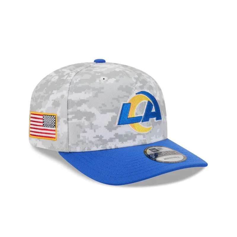 Los Angeles Rams 2025 Salute to Service Fan Gear 9SEVENTY Stretch-Snap Hat sold by New Era