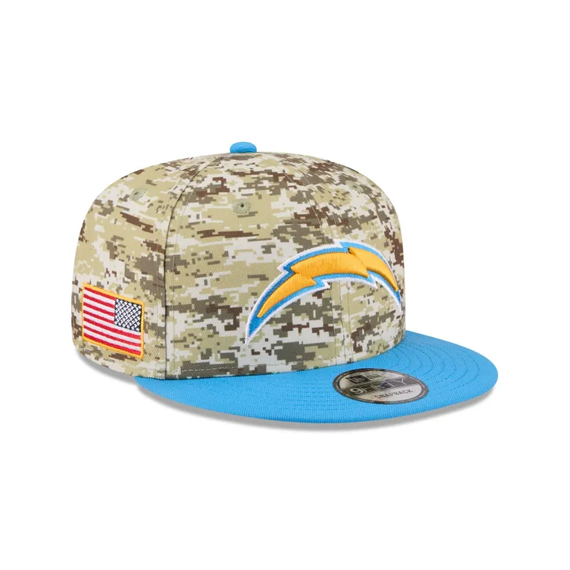 Los Angeles Chargers 2025 Salute to Service Fan Gear 9FIFTY Snapback Hat sold by New Era