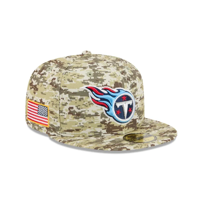 Tennessee Titans 2025 Salute to Service Fan Gear 59FIFTY Fitted Hat sold by New Era