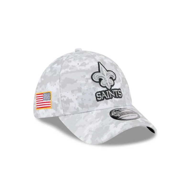 New Orleans Saints 2025 Salute to Service Fan Gear 39THIRTY Stretch Fit Hat sold by New Era