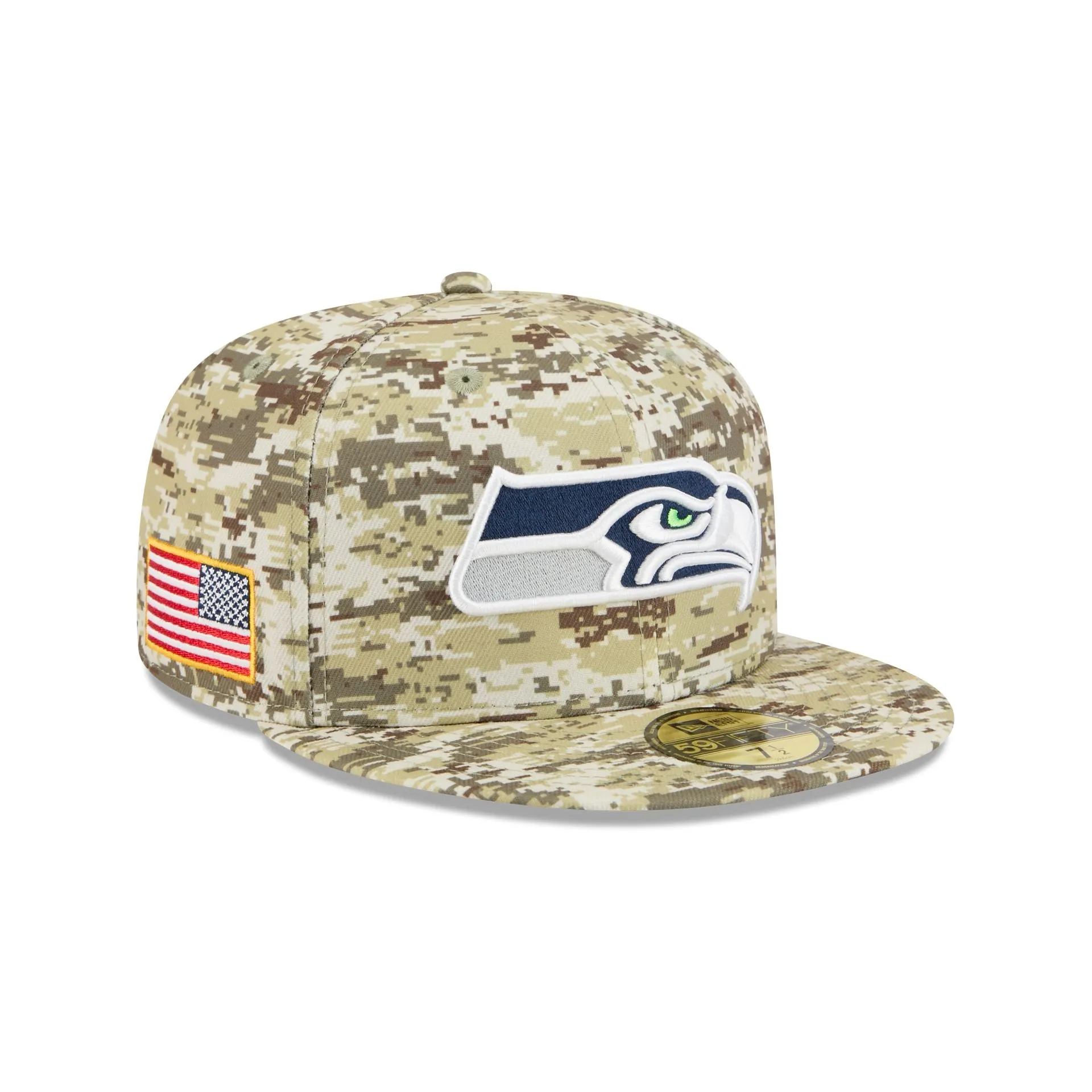 Seattle Seahawks 2025 Salute to Service Fan Gear 59FIFTY Fitted Hat sold by New Era