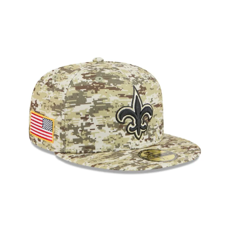 New Orleans Saints 2025 Salute to Service Fan Gear 59FIFTY Fitted Hat sold by New Era