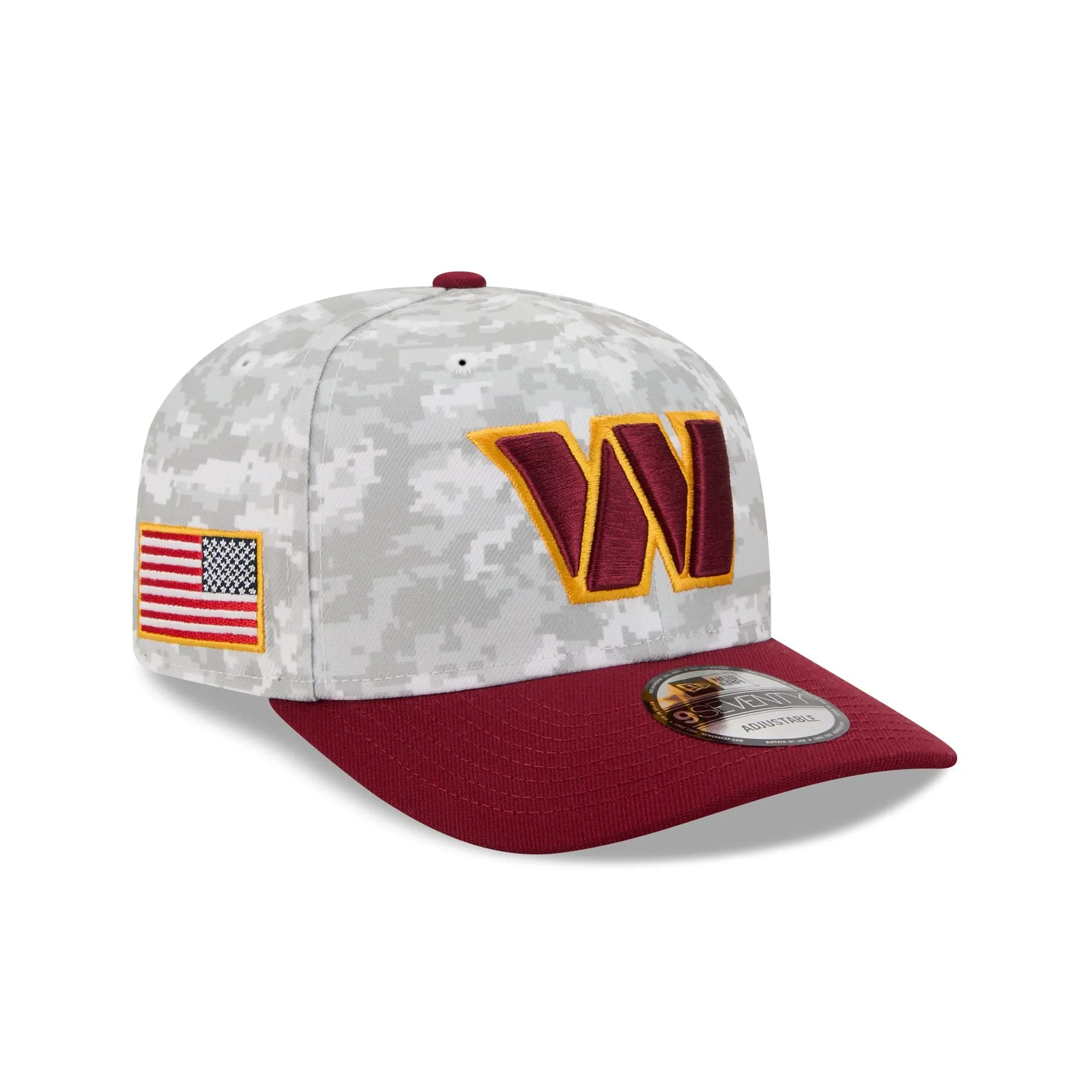 Washington Commanders 2025 Salute to Service Fan Gear 9SEVENTY Stretch-Snap Hat sold by New Era