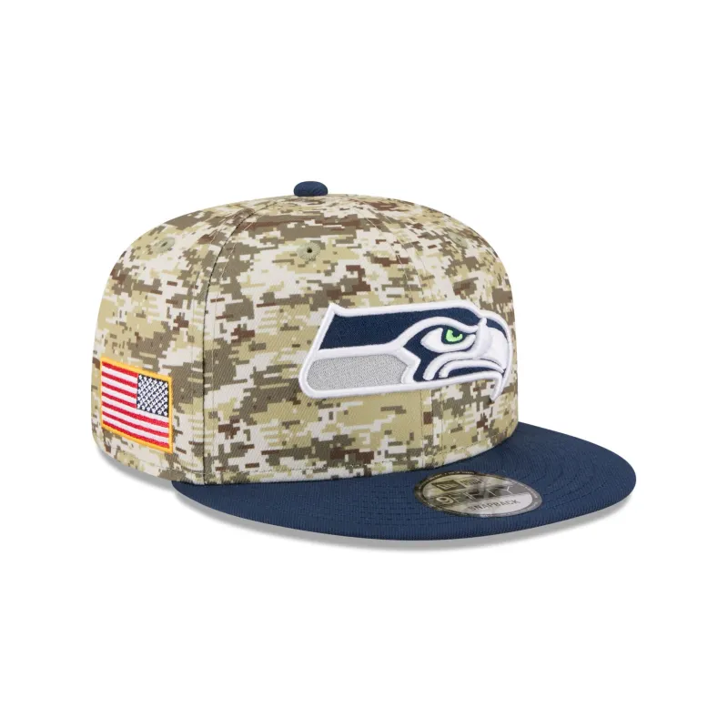 Seattle Seahawks 2025 Salute to Service Fan Gear 9FIFTY Snapback Hat sold by New Era