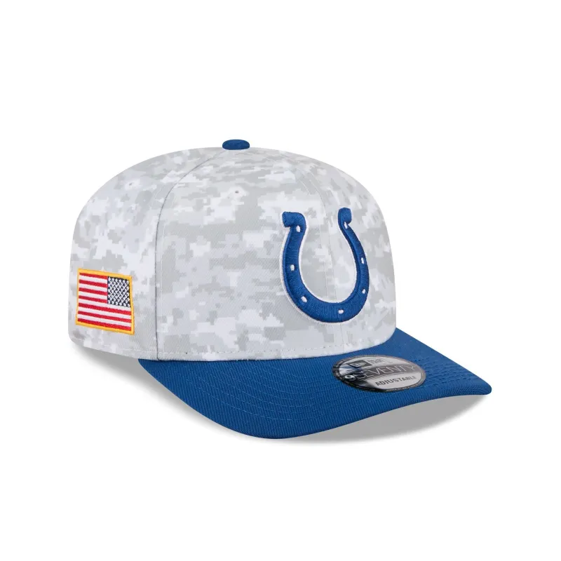 Indianapolis Colts 2025 Salute to Service Fan Gear 9SEVENTY Stretch-Snap Hat sold by New Era