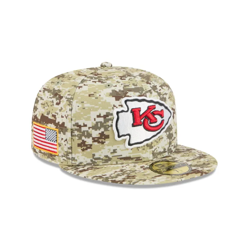 Kansas City Chiefs 2025 Salute to Service Fan Gear 59FIFTY Fitted Hat sold by New Era