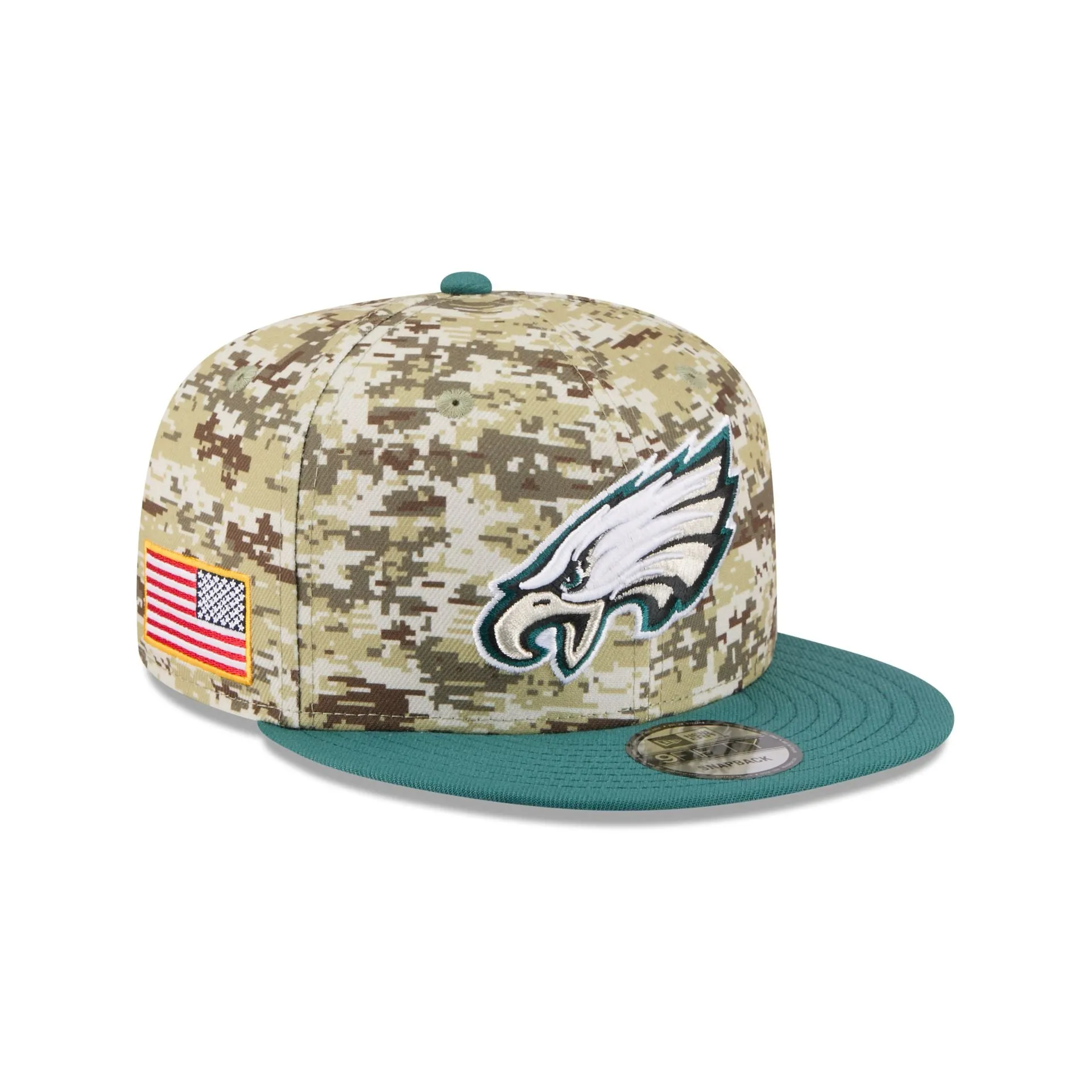 Philadelphia Eagles 2025 Salute to Service Fan Gear 9FIFTY Snapback Hat sold by New Era