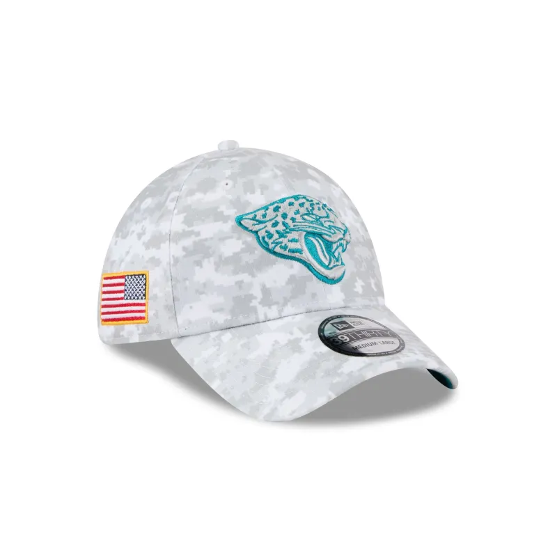 Jacksonville Jaguars 2025 Salute to Service Fan Gear 39THIRTY Stretch Fit Hat sold by New Era