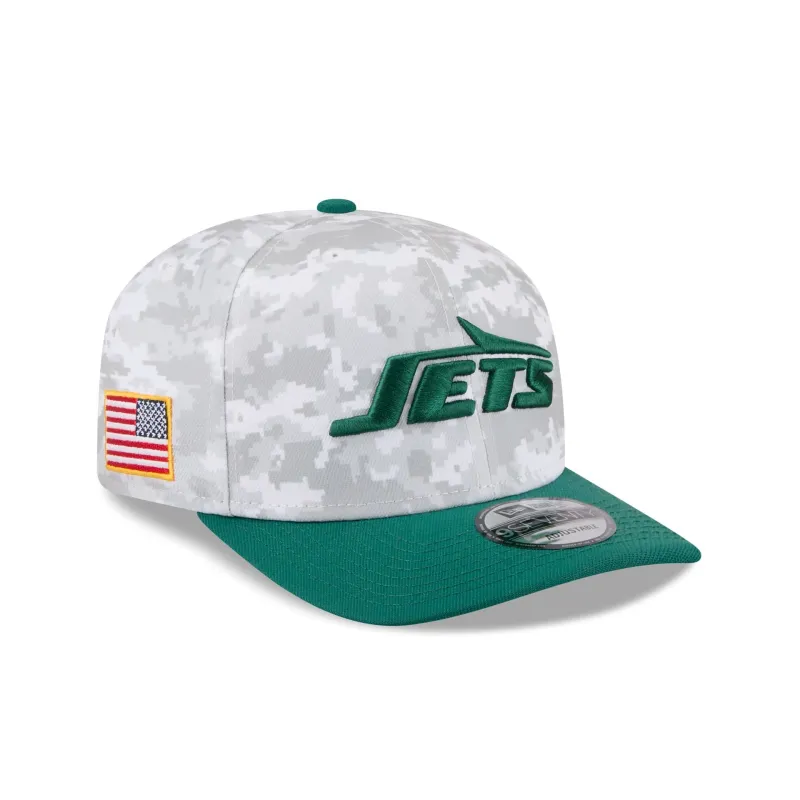New York Jets 2025 Salute to Service Fan Gear 9SEVENTY Stretch-Snap Hat sold by New Era