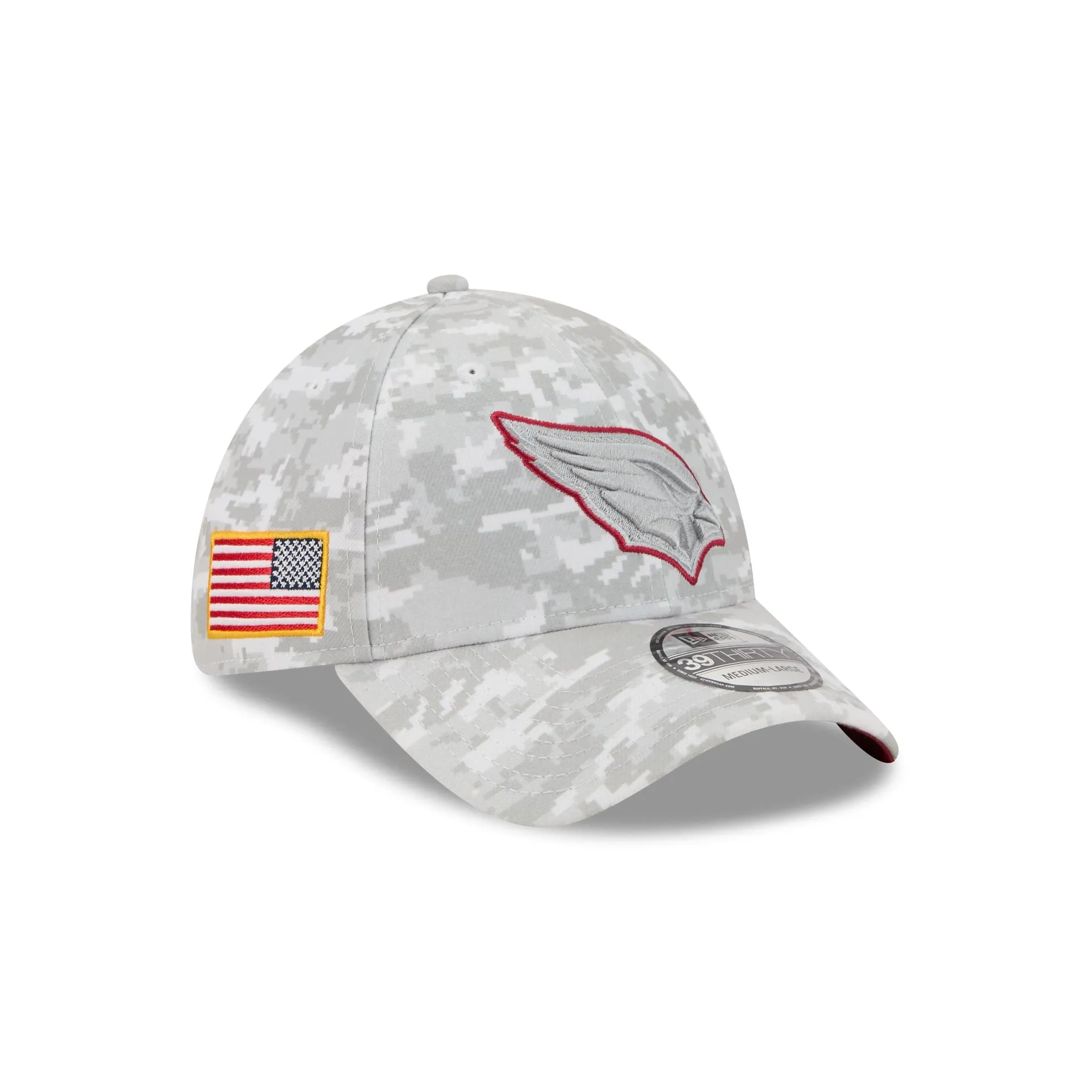 Arizona Cardinals 2025 Salute to Service Fan Gear 39THIRTY Stretch Fit Hat sold by New Era