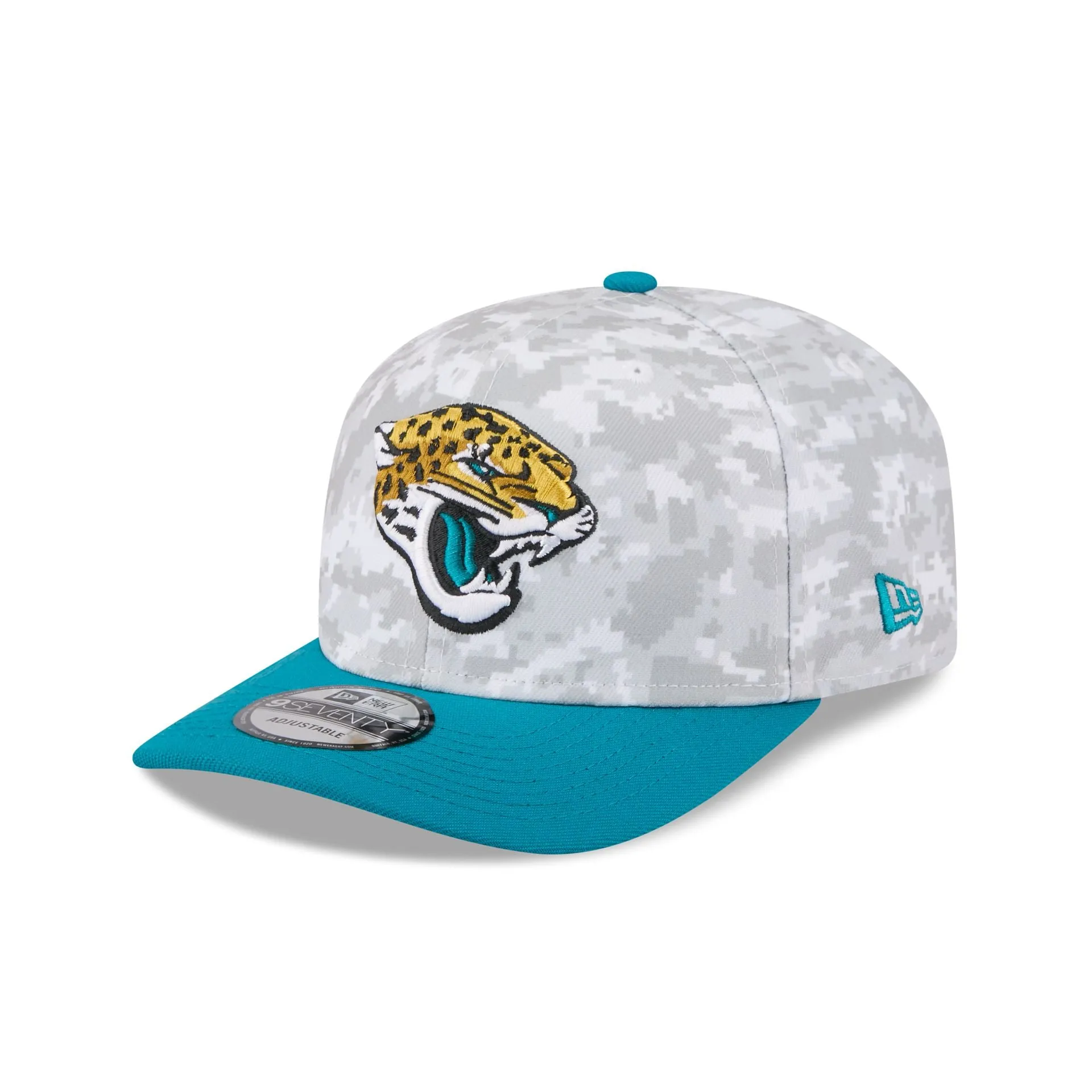 Jacksonville Jaguars 2025 Salute to Service Fan Gear 9SEVENTY Stretch-Snap Hat sold by New Era product image thumbnail 3