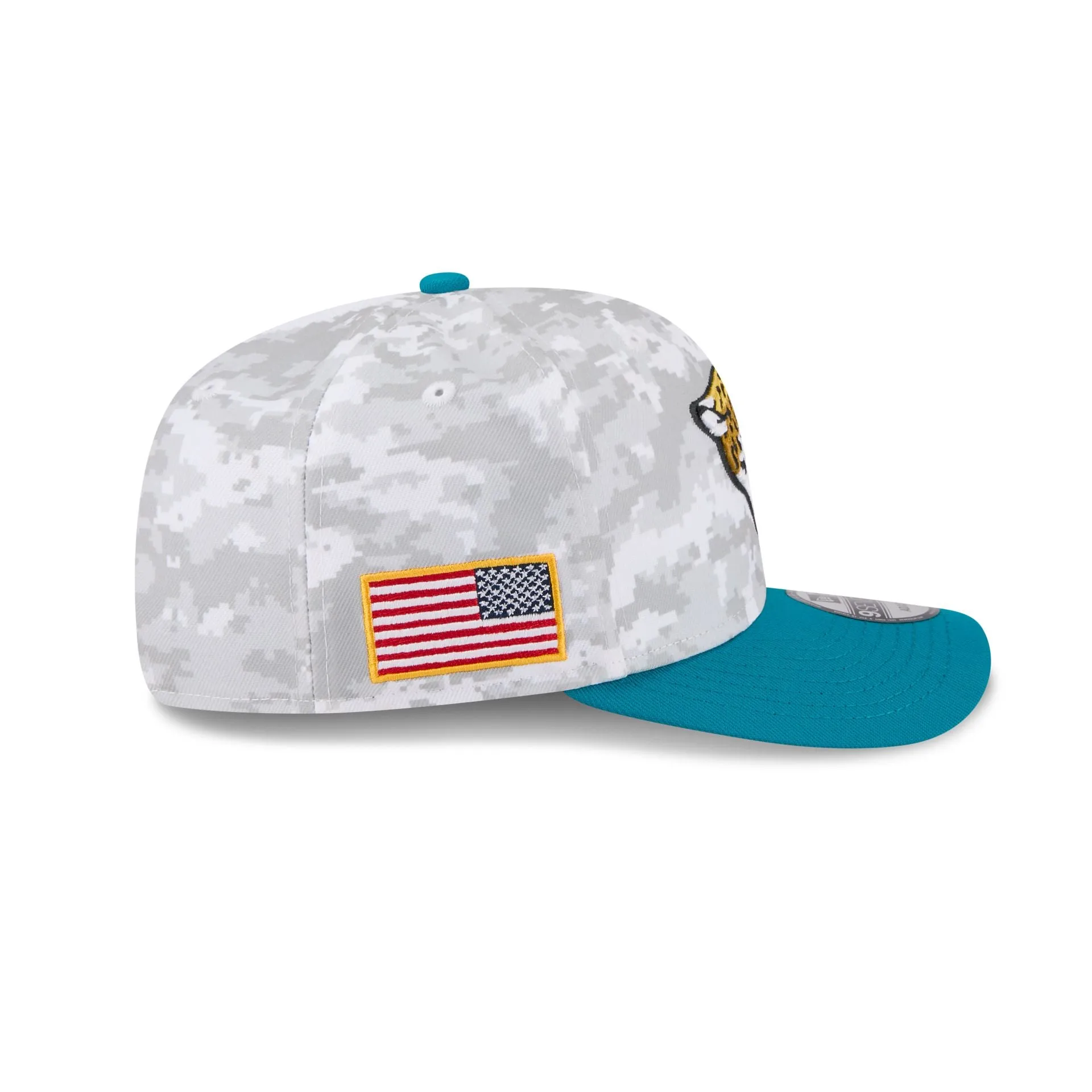 Jacksonville Jaguars 2025 Salute to Service Fan Gear 9SEVENTY Stretch-Snap Hat sold by New Era product image thumbnail 4