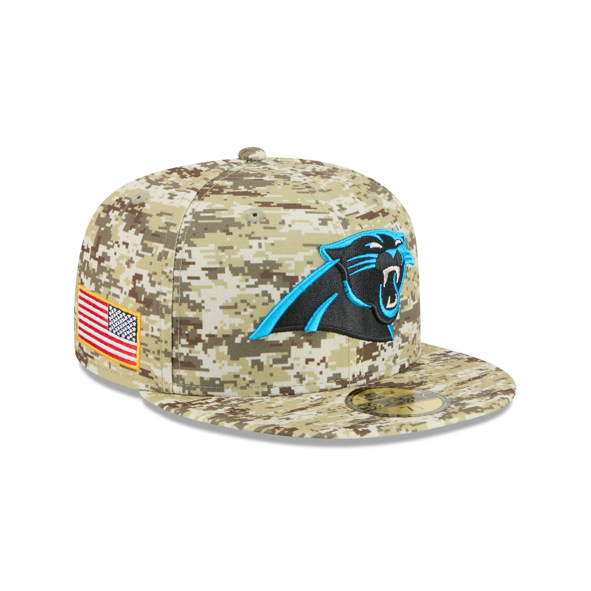 Carolina Panthers 2025 Salute to Service Fan Gear 59FIFTY Fitted Hat sold by New Era