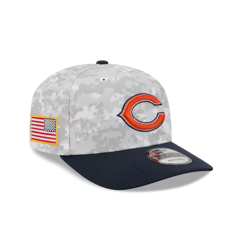 Chicago Bears 2025 Salute to Service Fan Gear 9SEVENTY Stretch-Snap Hat sold by New Era