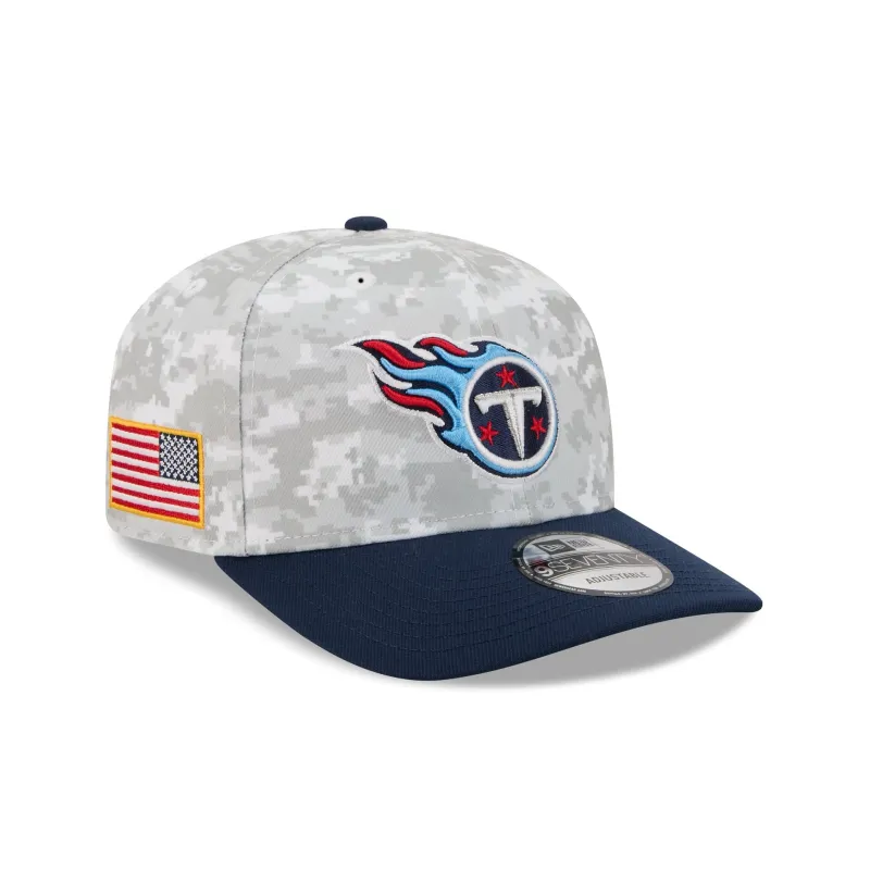 Tennessee Titans 2025 Salute to Service Fan Gear 9SEVENTY Stretch-Snap Hat sold by New Era