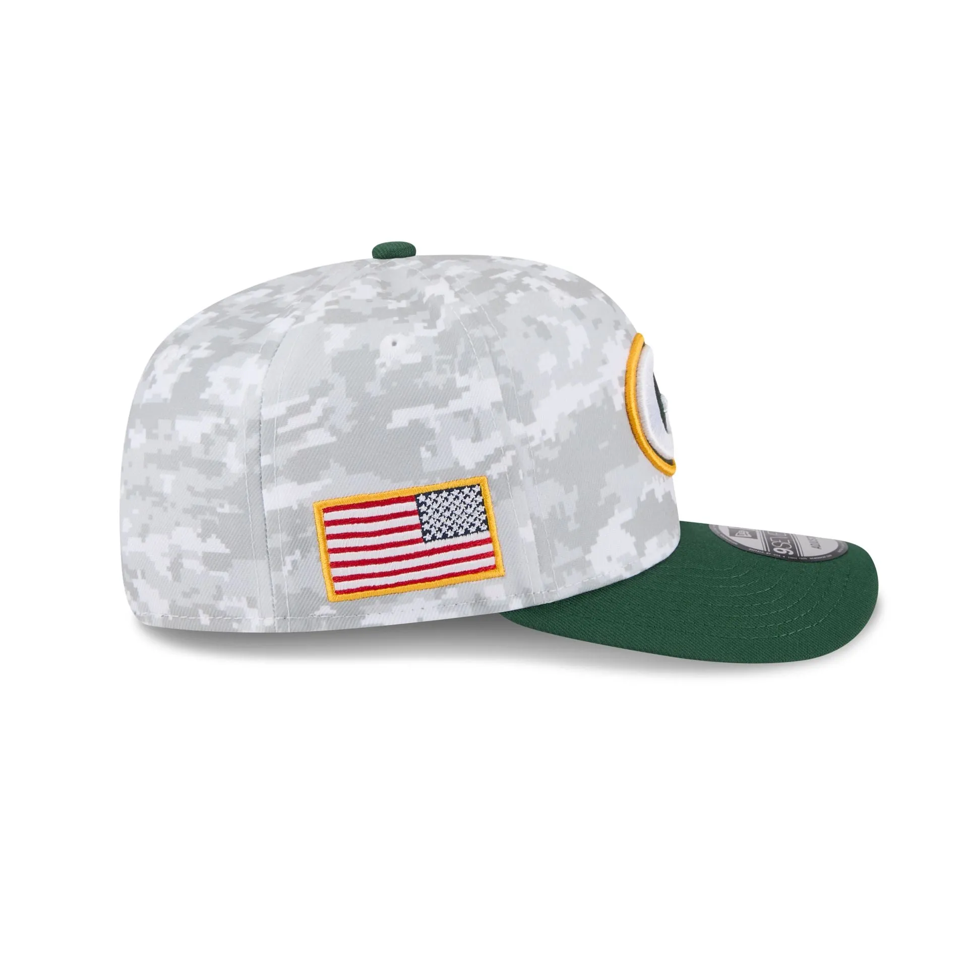 Green Bay Packers 2025 Salute to Service Fan Gear 9SEVENTY Stretch-Snap Hat sold by New Era product image thumbnail 4