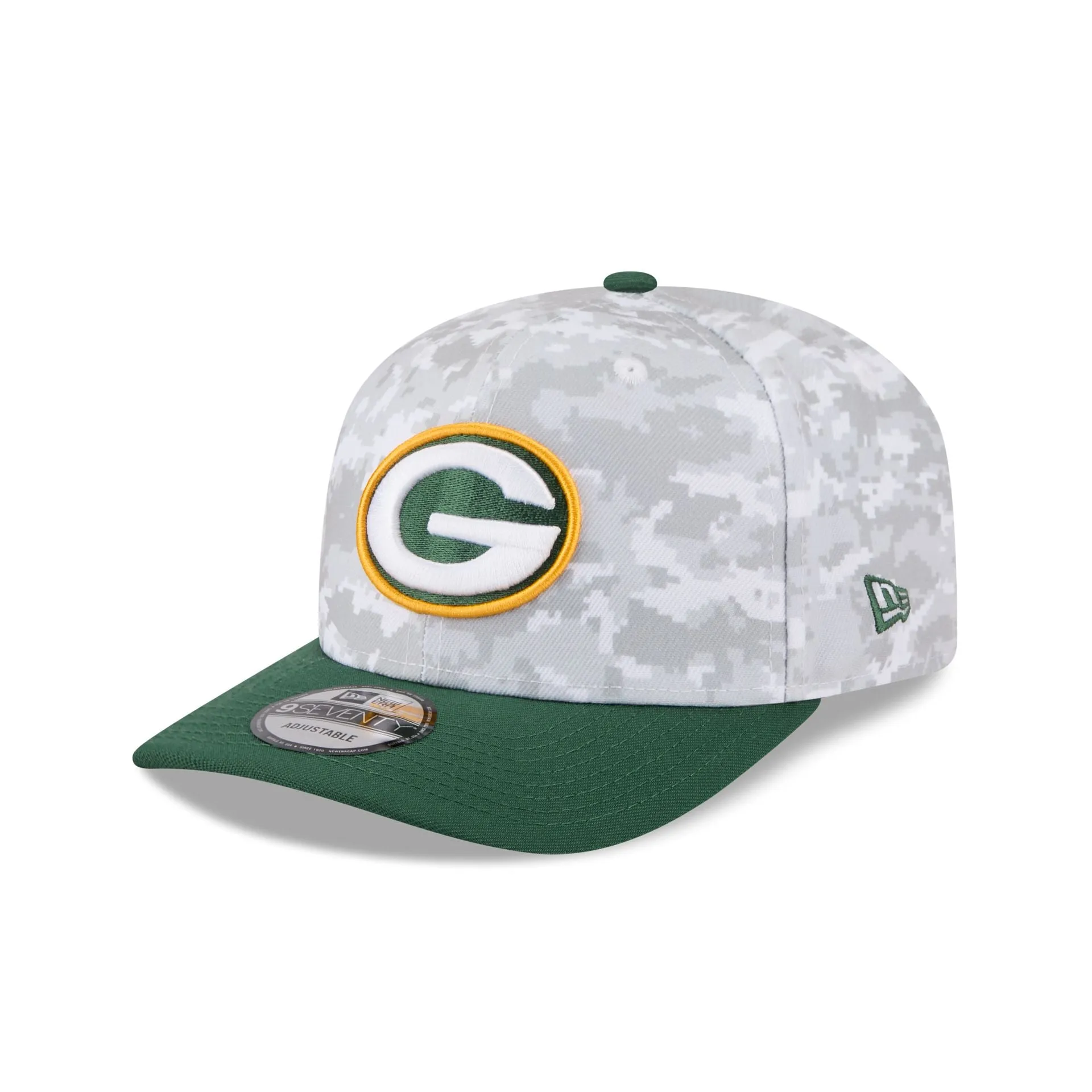 Green Bay Packers 2025 Salute to Service Fan Gear 9SEVENTY Stretch-Snap Hat sold by New Era product image thumbnail 3