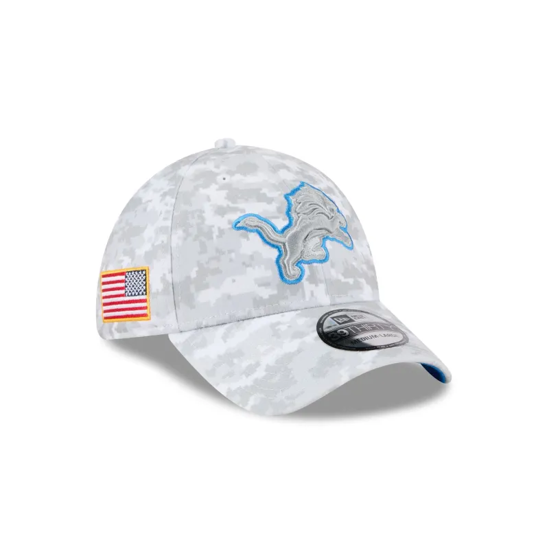 Detroit Lions 2025 Salute to Service Fan Gear 39THIRTY Stretch Fit Hat sold by New Era