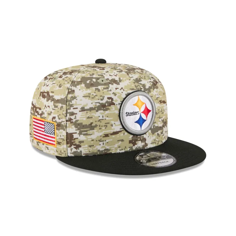Pittsburgh Steelers 2025 Salute to Service Fan Gear 9FIFTY Snapback Hat sold by New Era