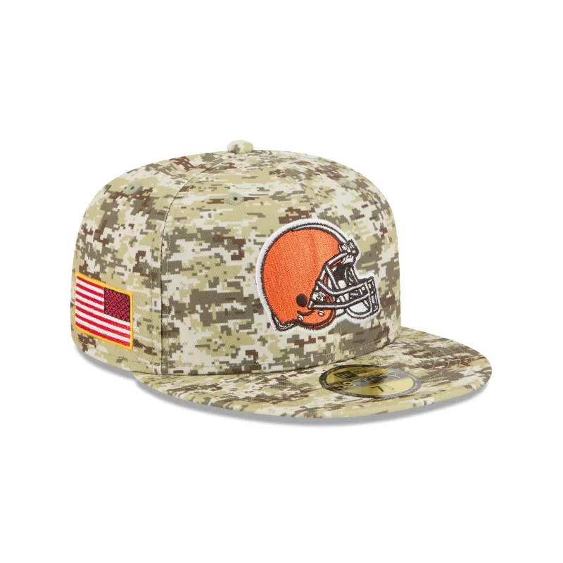 Cleveland Browns 2025 Salute to Service Fan Gear 59FIFTY Fitted Hat sold by New Era