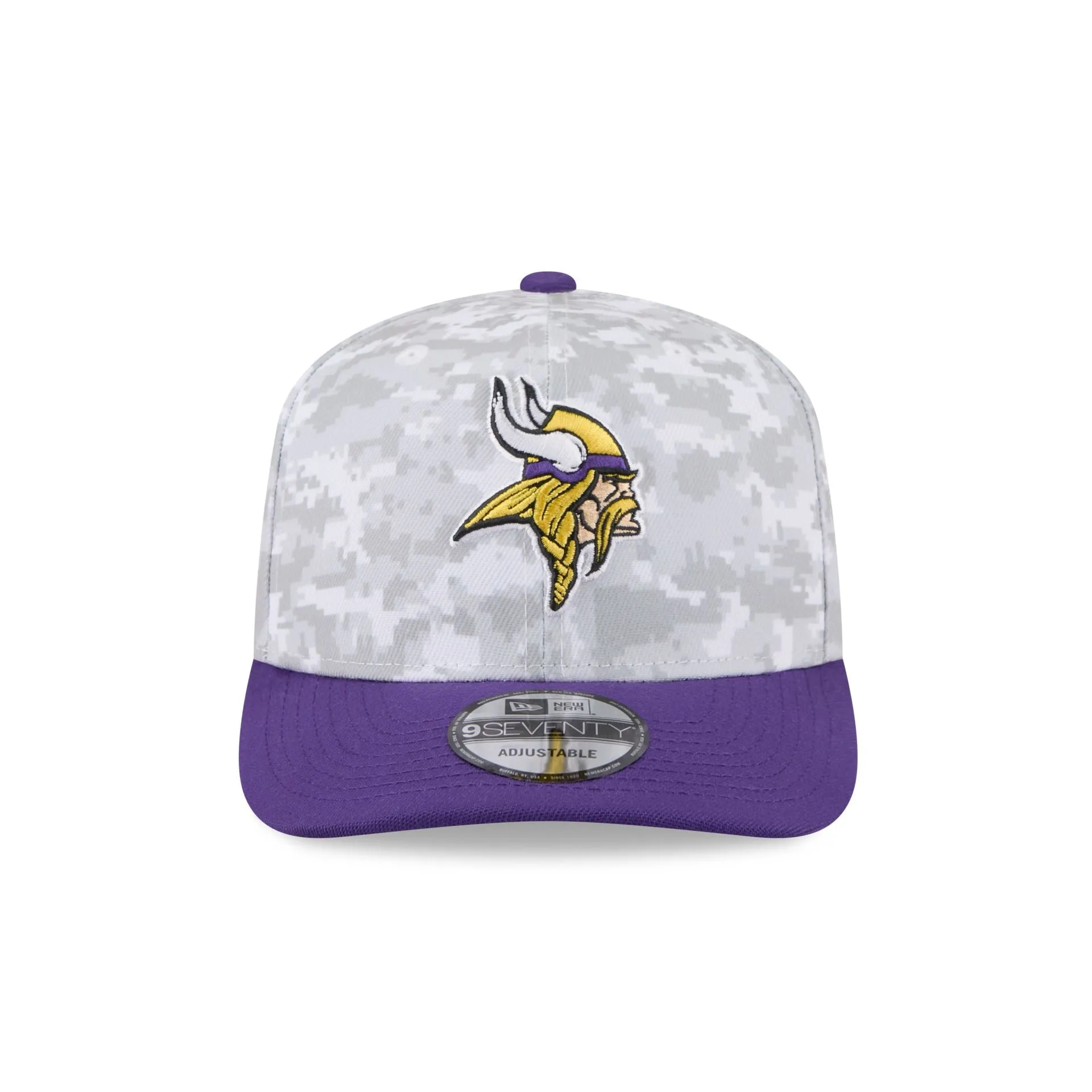 Minnesota Vikings 2025 Salute to Service Fan Gear 9SEVENTY Stretch-Snap Hat sold by New Era product image thumbnail 2