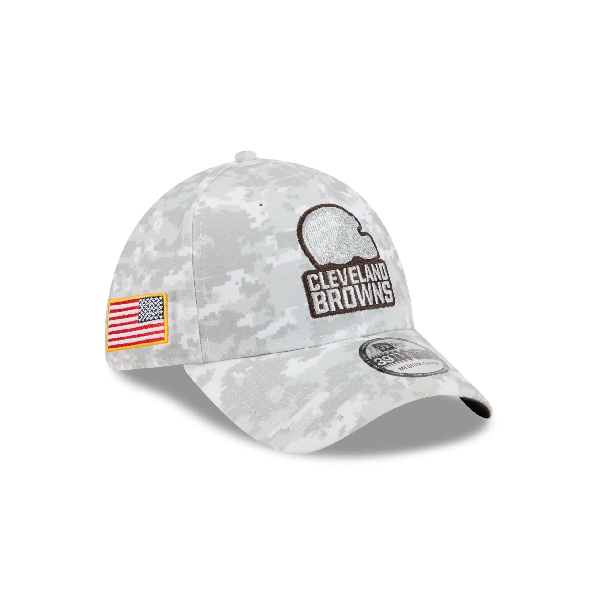 Cleveland Browns 2025 Salute to Service Fan Gear 39THIRTY Stretch Fit Hat sold by New Era