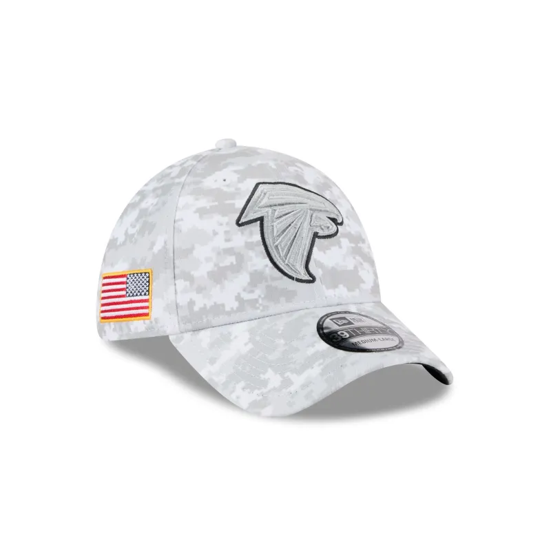 Atlanta Falcons 2025 Salute to Service Fan Gear 39THIRTY Stretch Fit Hat sold by New Era