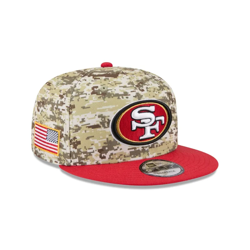 San Francisco 49ers 2025 Salute to Service Fan Gear 9FIFTY Snapback Hat sold by New Era