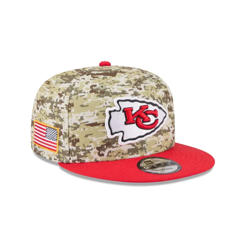 Kansas City Chiefs 2025 Salute to Service Fan Gear 9FIFTY Snapback Hat sold by New Era