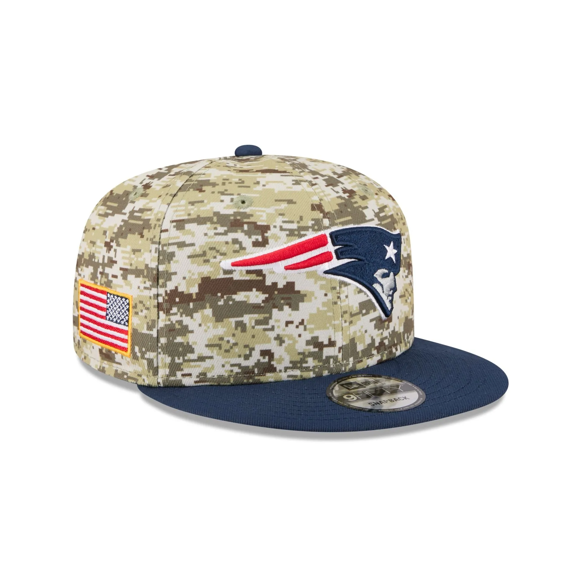 New England Patriots 2025 Salute to Service Fan Gear 9FIFTY Snapback Hat sold by New Era