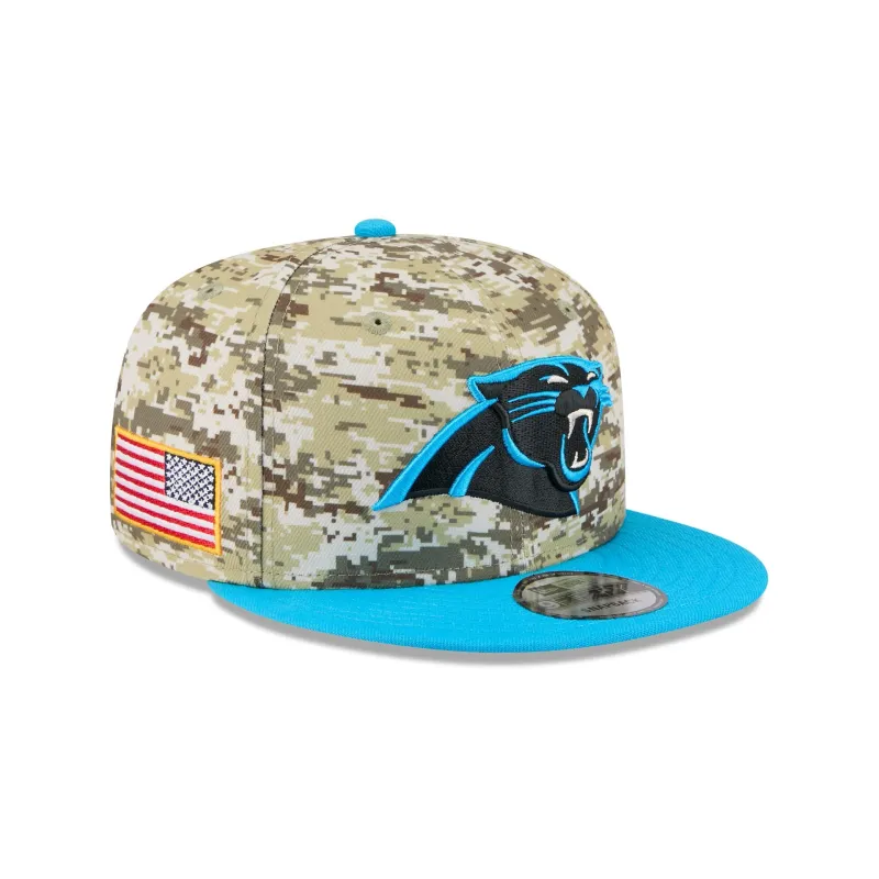Carolina Panthers 2025 Salute to Service Fan Gear 9FIFTY Snapback Hat sold by New Era